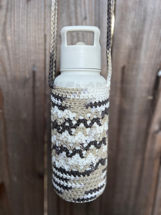 30oz - 32oz Handmade Water Bottle Holder w/Strap