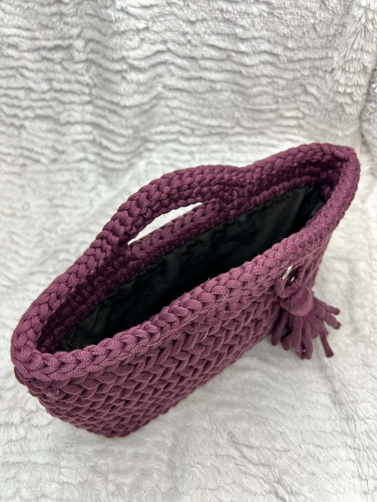 PURPLE RAIN Luxury Handmade Crochet Clutch Purse