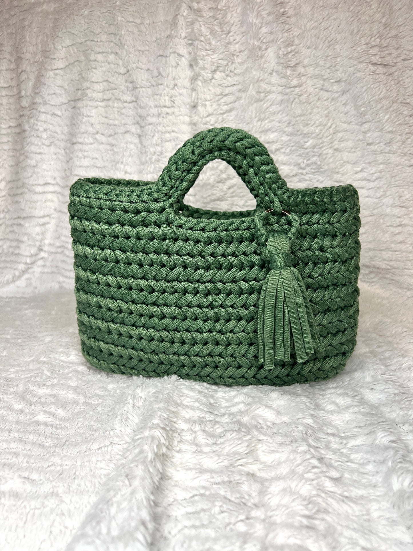 GREEN GODDESS Luxury Handmade Crochet Clutch Purse