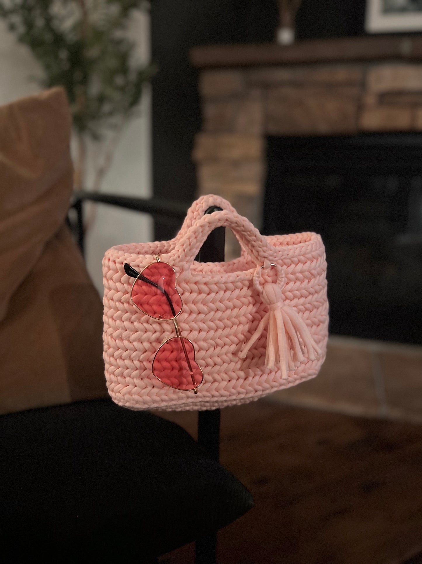 PRETTY IN PINK Luxury Handmade Crochet Clutch Purse