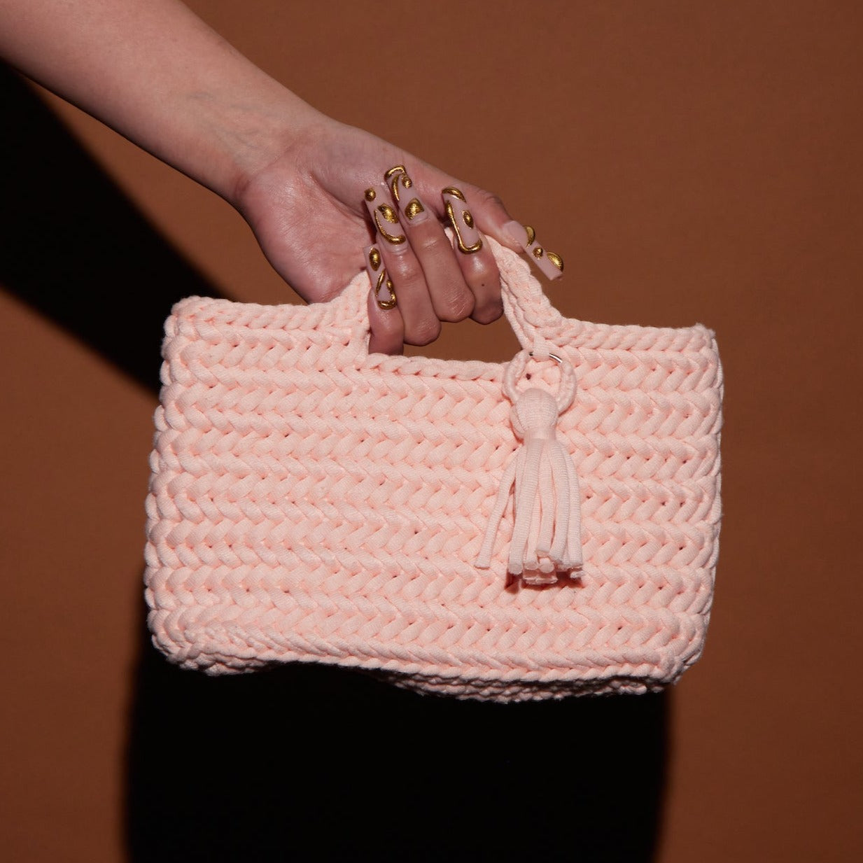 PRETTY IN PINK Luxury Handmade Crochet Clutch Purse